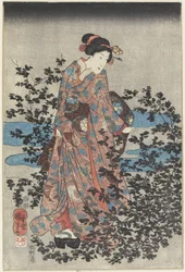 Scène nocturne avec une beauté et des trèfles, 1847-1852